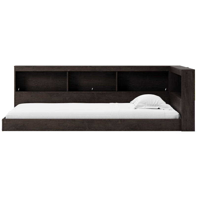 Piperton Brown Twin Bookcase Storage Bed