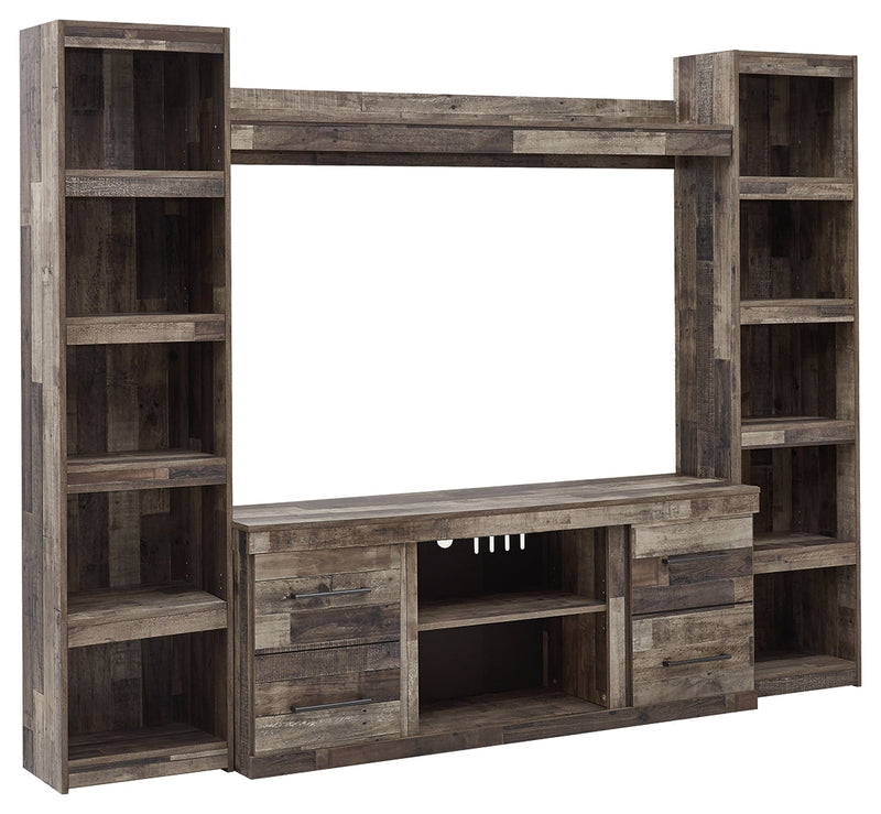 Derekson Multi Gray 4-Piece Entertainment Center