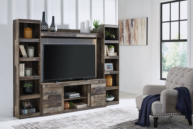 Derekson Multi Gray 4-Piece Entertainment Center