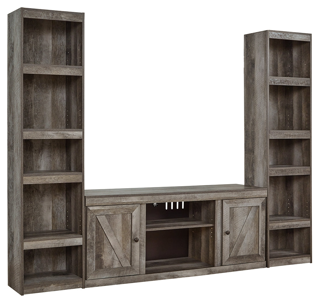 Wynnlow Gray 3-Piece Entertainment Center