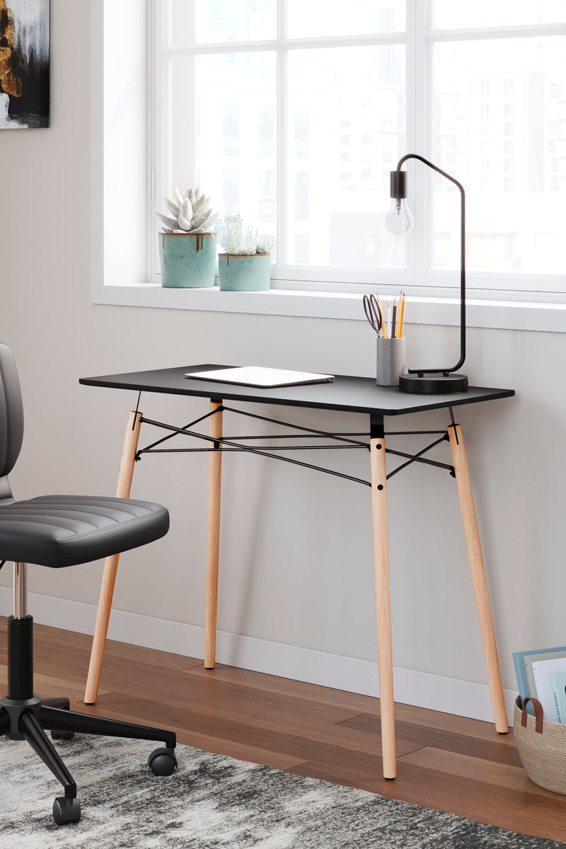 Jaspeni Black Natural Home Office Desk