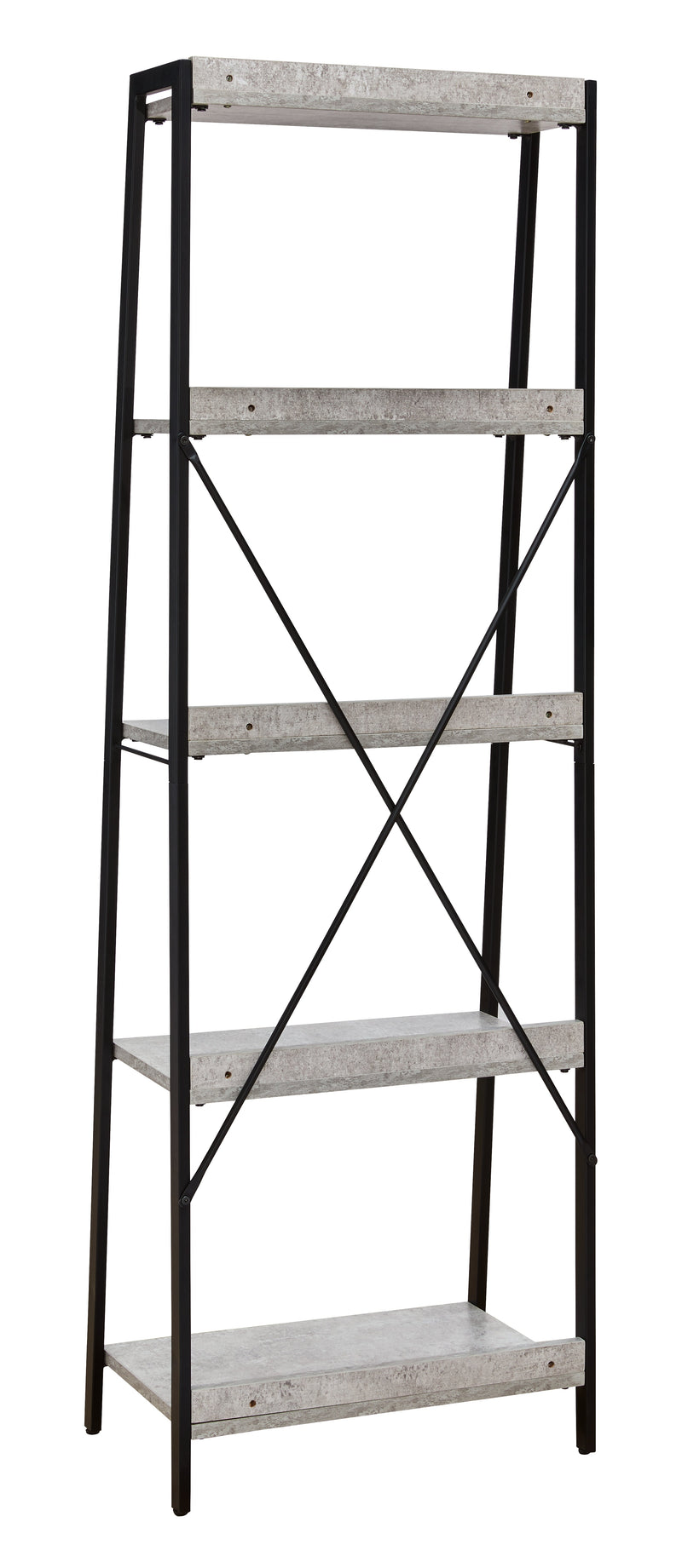 Lazabon Gray Black 70" Bookcase