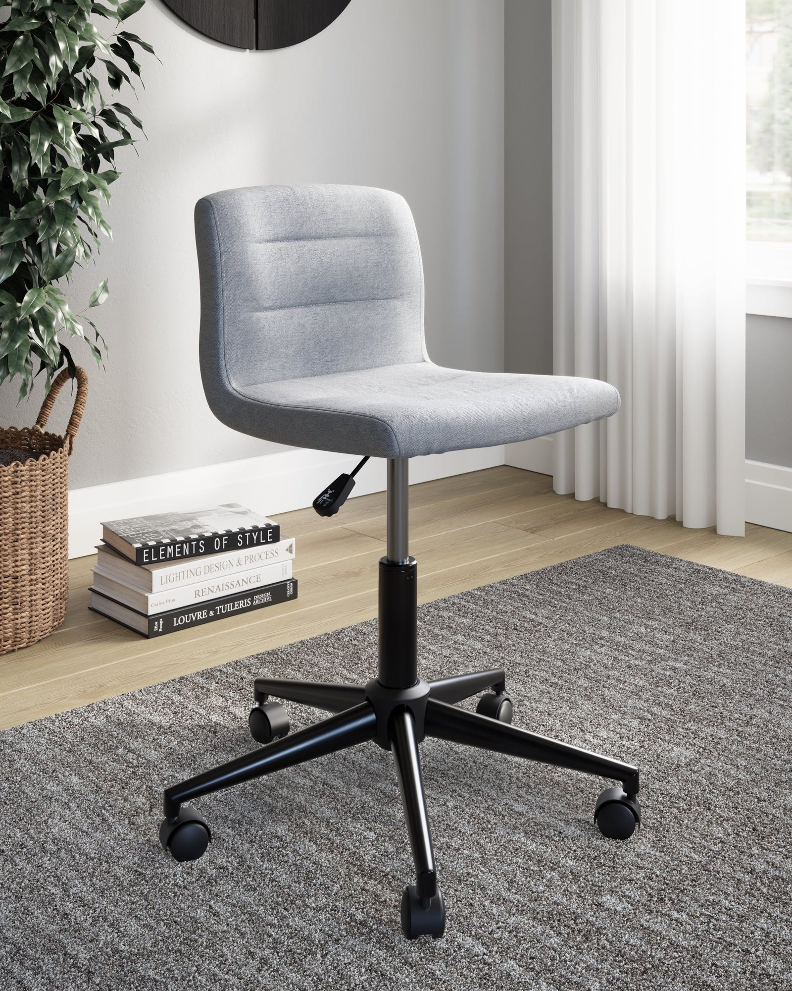 Beauenali Gray Home Office Desk Chair