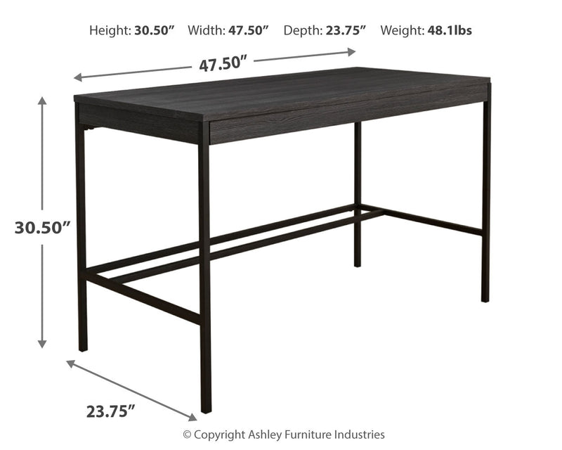 Yarlow Black 48" Home Office Desk