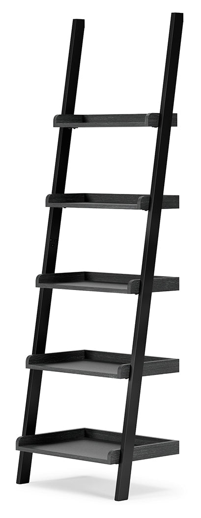 Yarlow Black 74" Bookcase