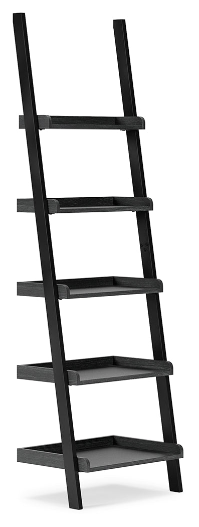 Yarlow Black 74" Bookcase