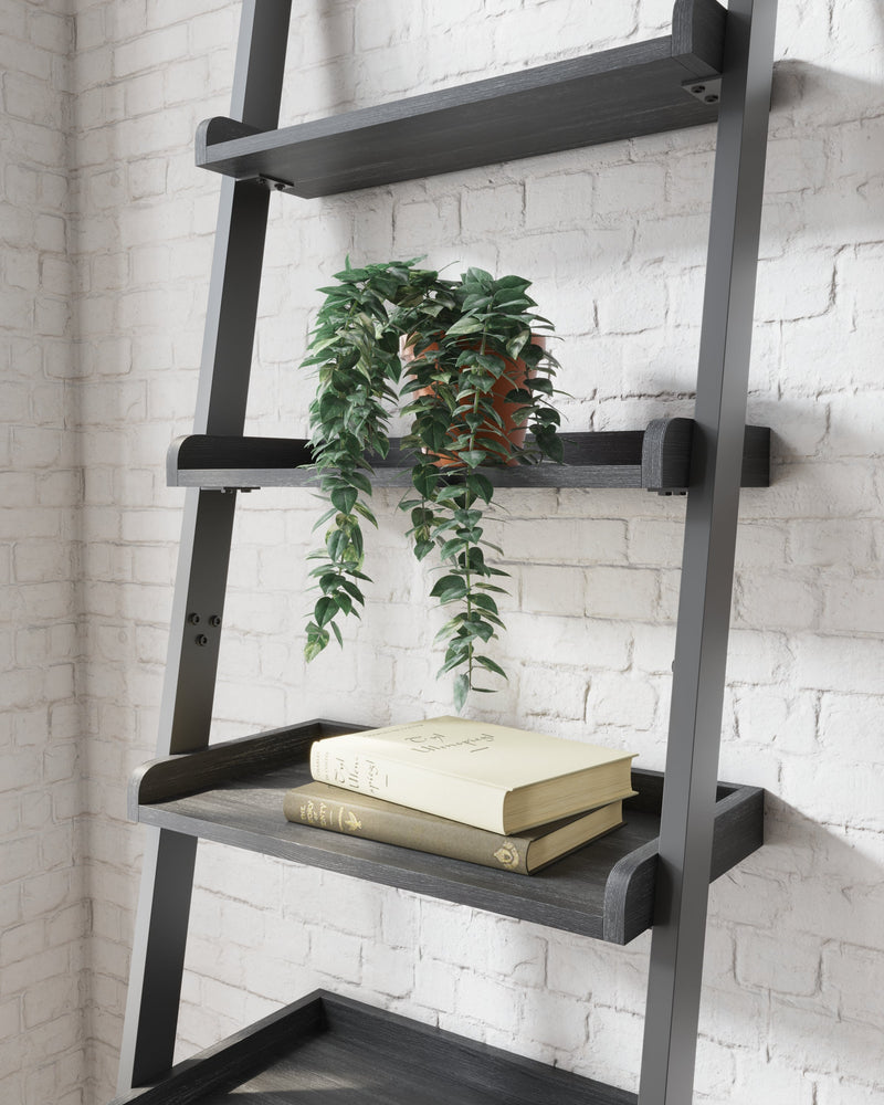 Yarlow Black 74" Bookcase