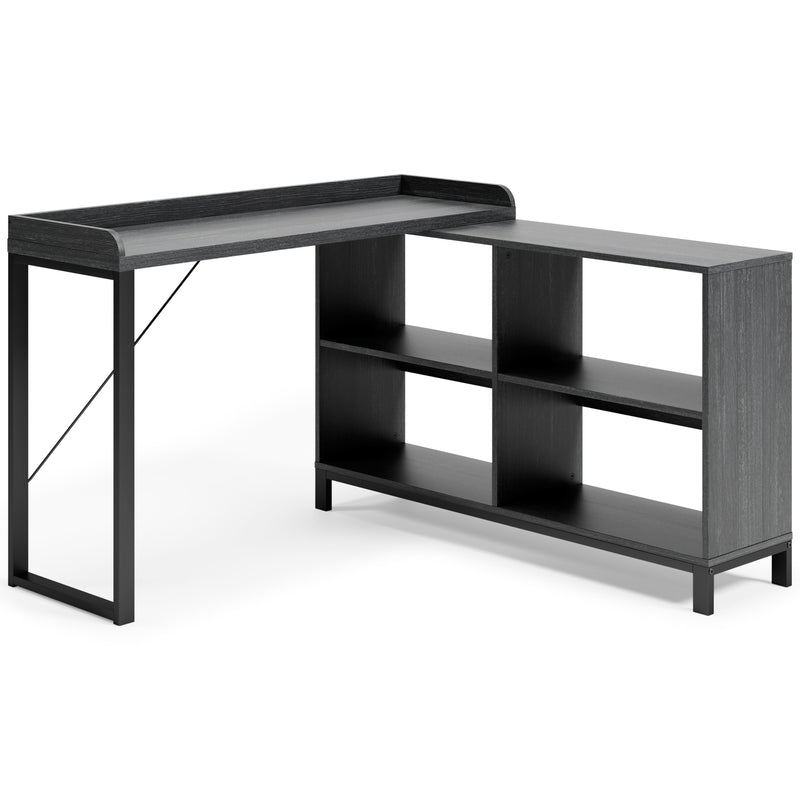 Yarlow Black Home Office Desk And Storage