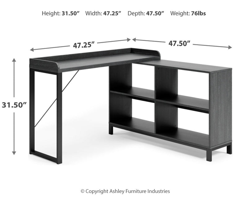 Yarlow Black Home Office L-desk