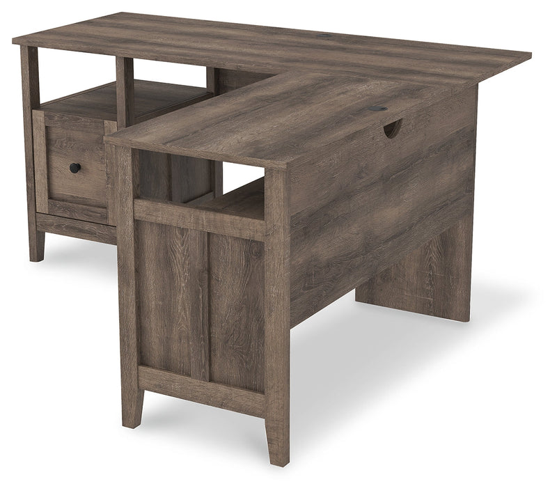 Arlenbry Gray 2-Piece Home Office Desk