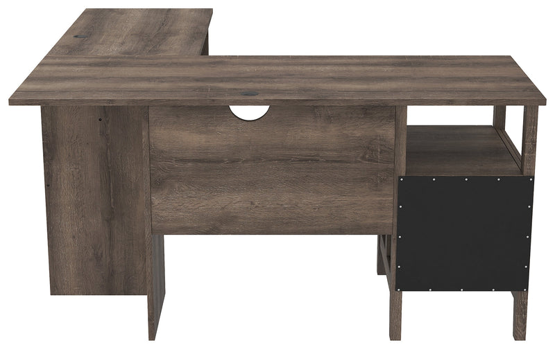 Arlenbry Gray 2-Piece Home Office Desk