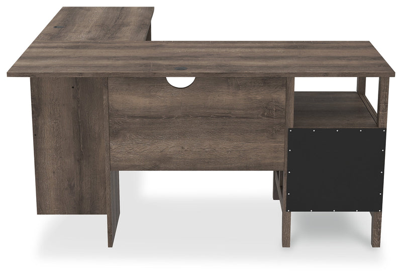 Arlenbry Gray 2-Piece Home Office Desk