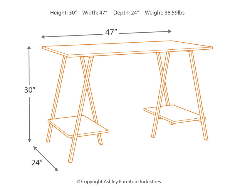 Bertmond Two-Tone 47" Home Office Desk