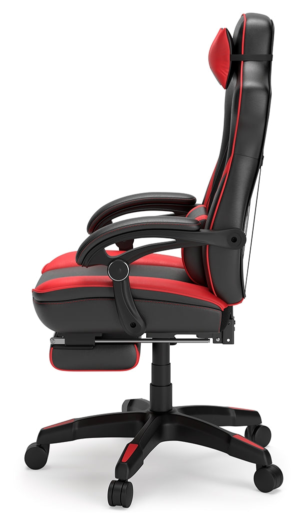 Lynxtyn Red Black Home Office Swivel Desk Chair