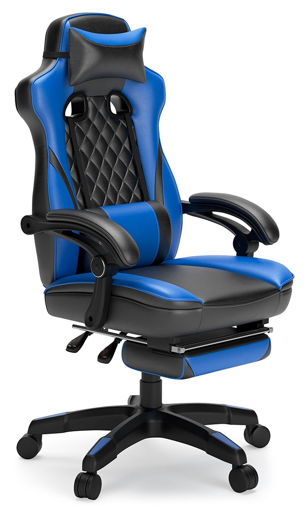 Lynxtyn Blue Black Home Office Swivel Desk Chair