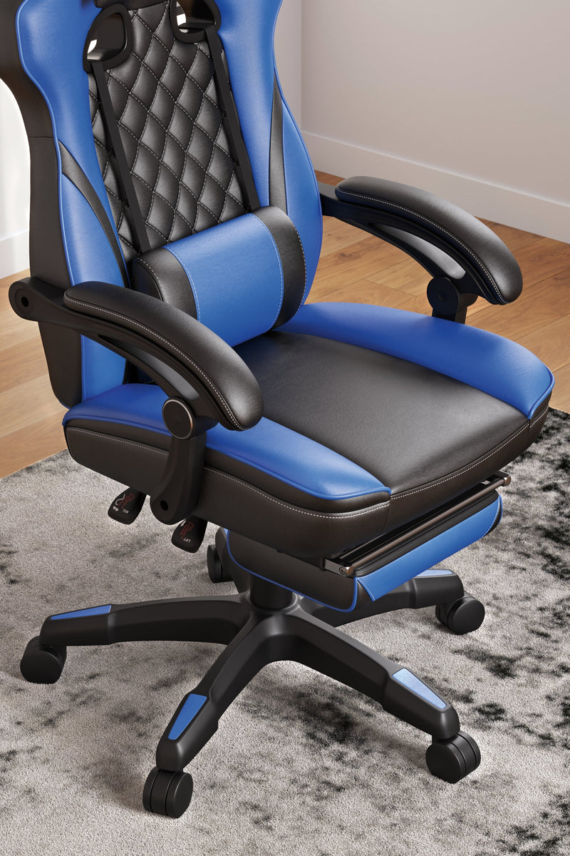 Lynxtyn Blue Black Home Office Swivel Desk Chair