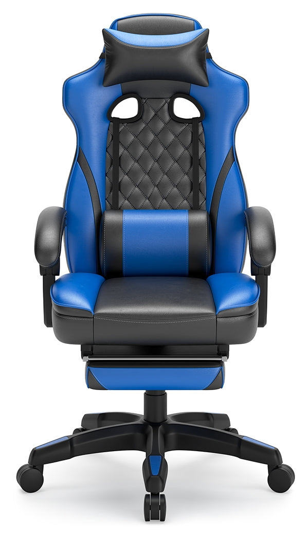 Lynxtyn Blue Black Home Office Swivel Desk Chair