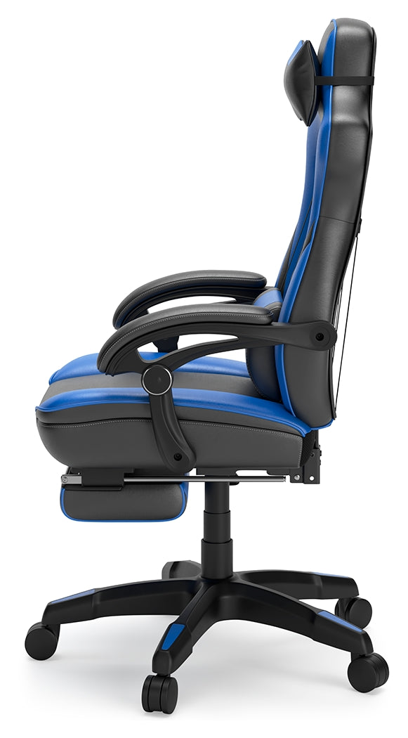 Lynxtyn Blue Black Home Office Swivel Desk Chair