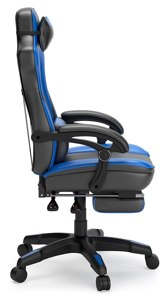 Lynxtyn Blue Black Home Office Swivel Desk Chair