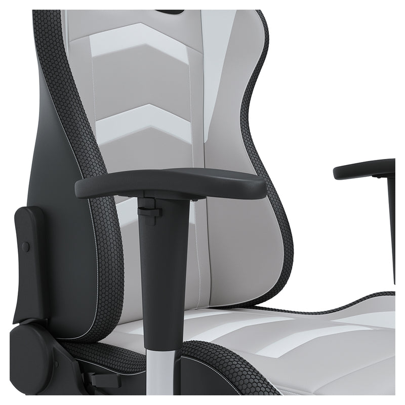 Lynxtyn White Gray Home Office Desk Chair