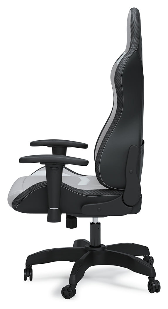 Lynxtyn White Gray Home Office Desk Chair