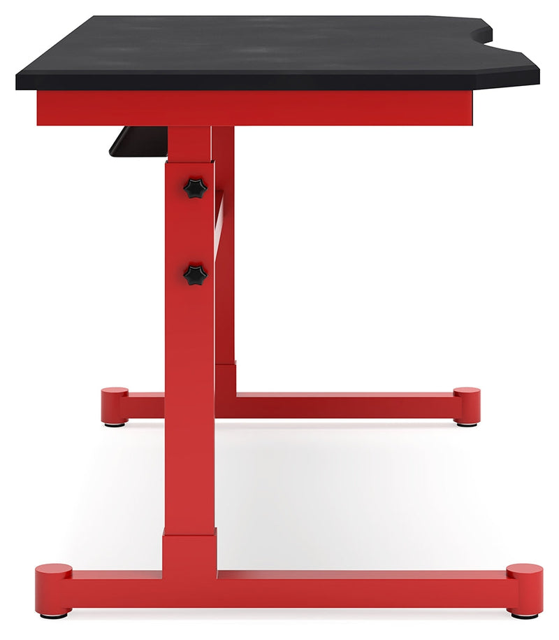 Lynxtyn Red Black Adjustable Height Home Office Desk