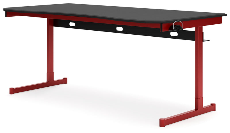 Lynxtyn Red Black Home Office Desk