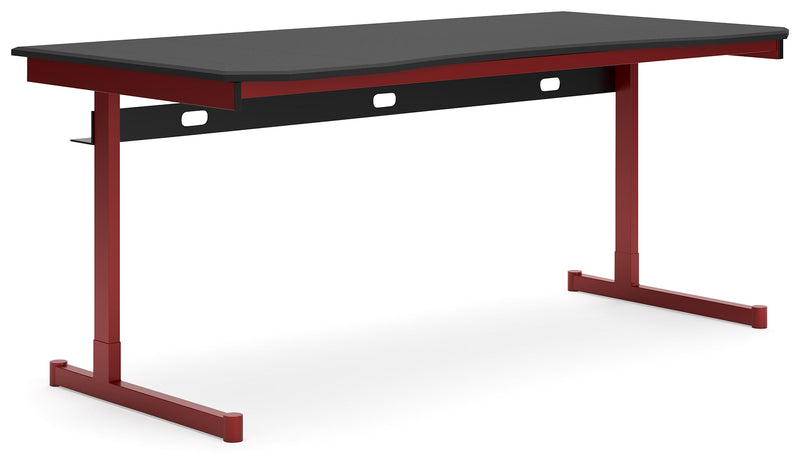 Lynxtyn Red Black Home Office Desk