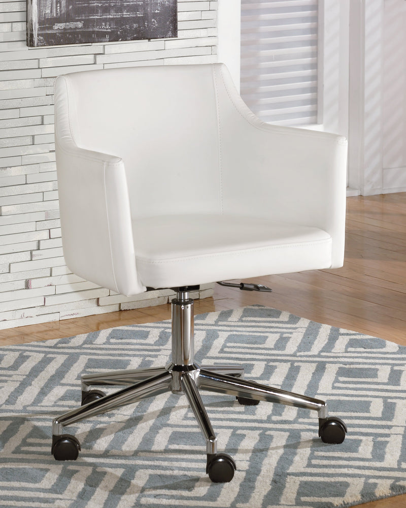 Baraga White Home Office Desk Chair