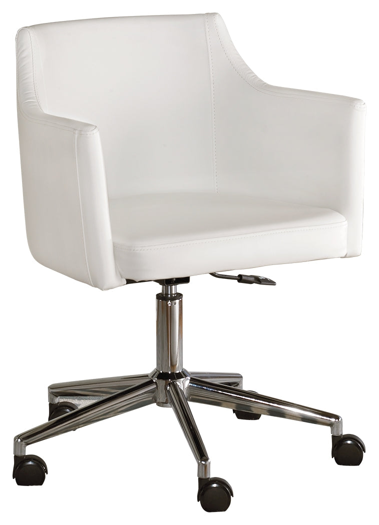 Baraga White Home Office Desk Chair