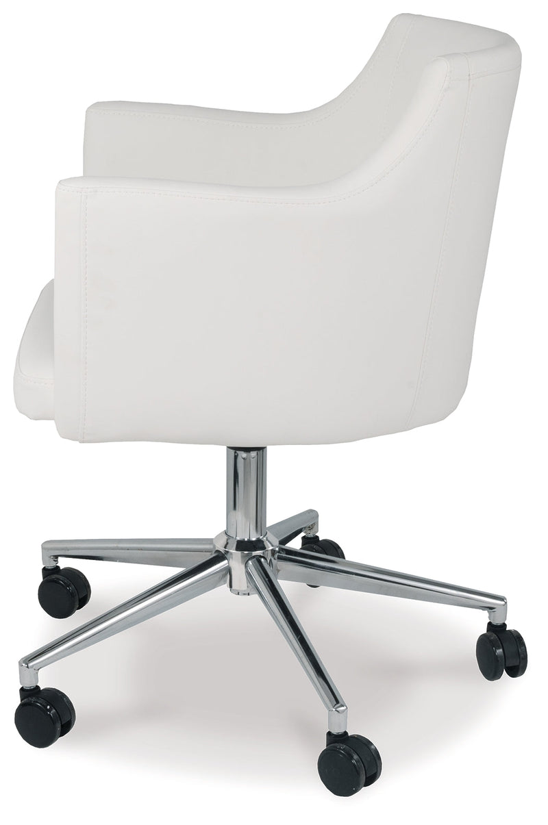 Baraga White Home Office Desk Chair