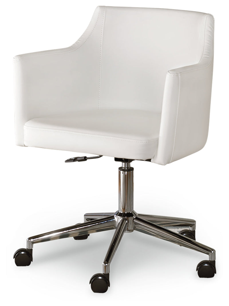 Baraga White Home Office Desk Chair