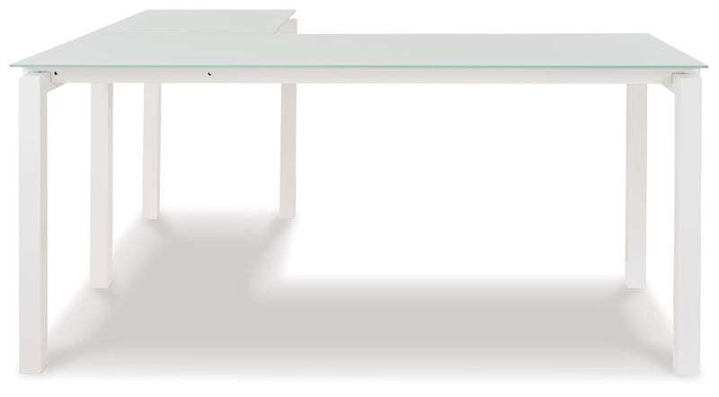 Baraga White Home Office L-desk