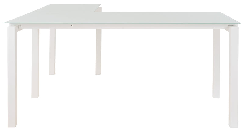 Baraga White Home Office L-desk