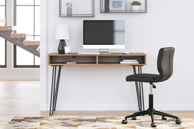 Strumford Brown Black Home Office Desk