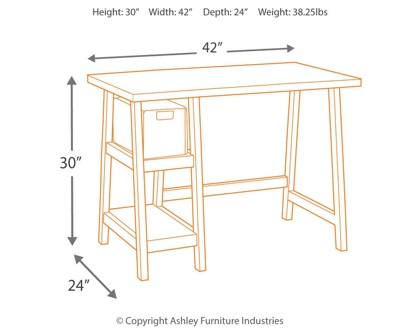 Mirimyn Black 42" Home Office Desk