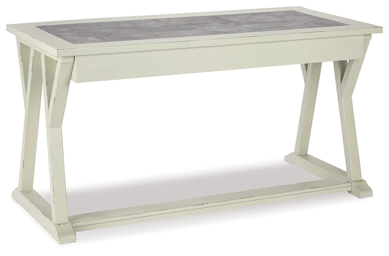 Jonileene White Gray 60" Home Office Desk