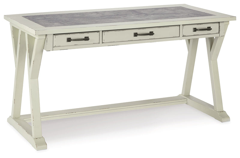 Jonileene White Gray 60" Home Office Desk