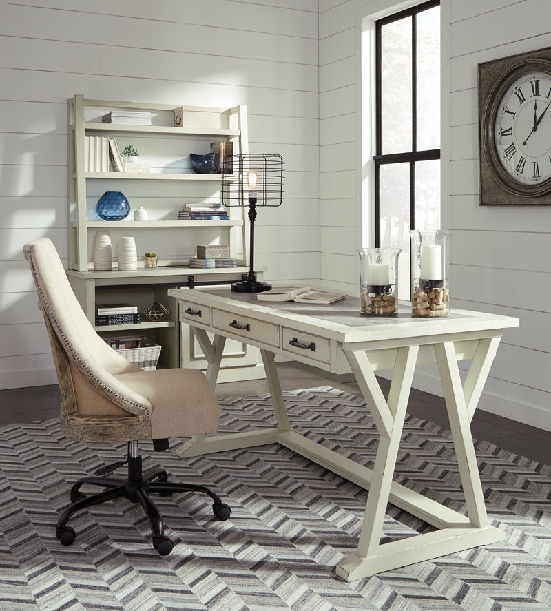 Jonileene White Gray 60" Home Office Desk