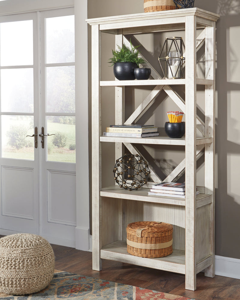 Carynhurst Whitewash 75" Bookcase