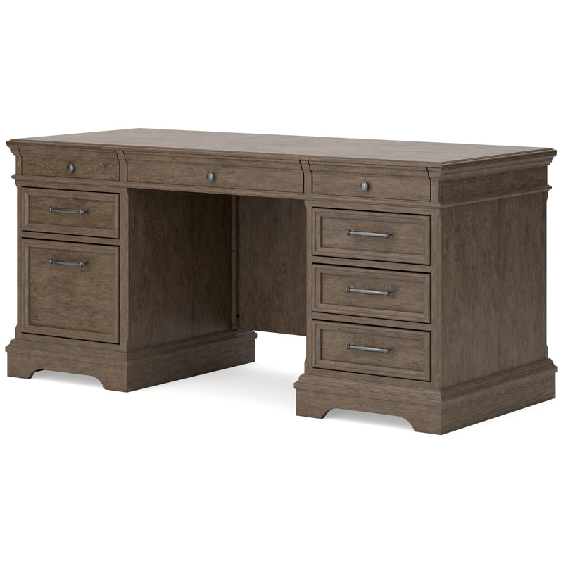 Janismore Weathered Gray Home Office Desk