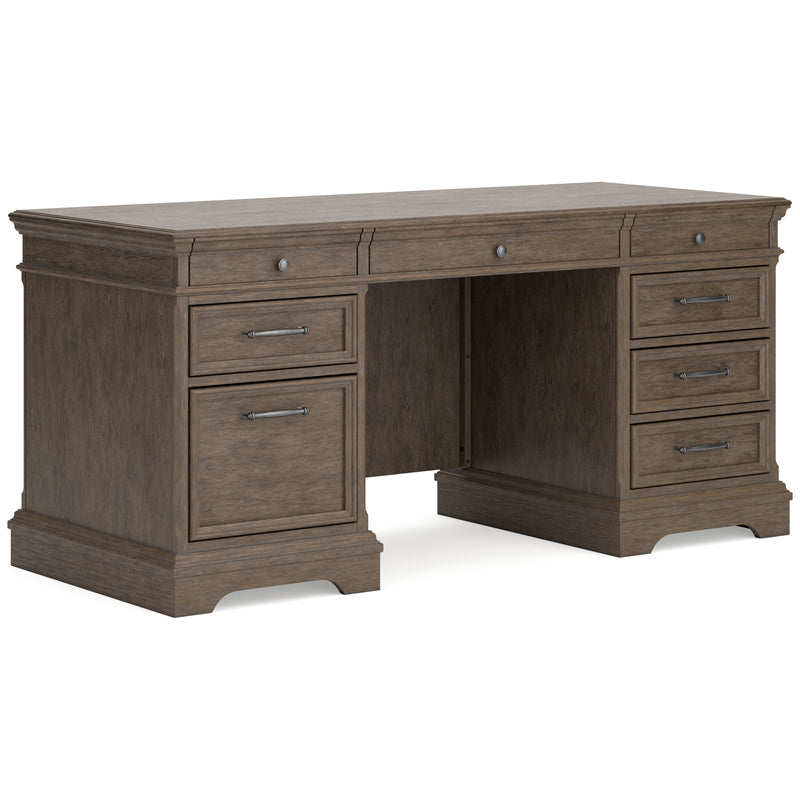 Janismore Weathered Gray Home Office Desk