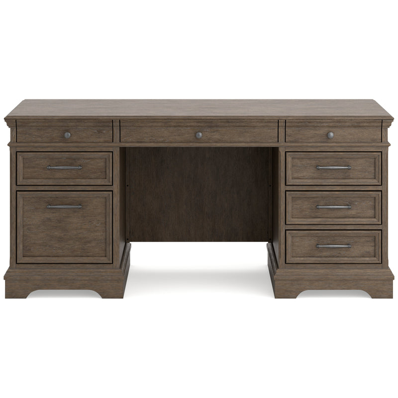 Janismore Weathered Gray Home Office Desk