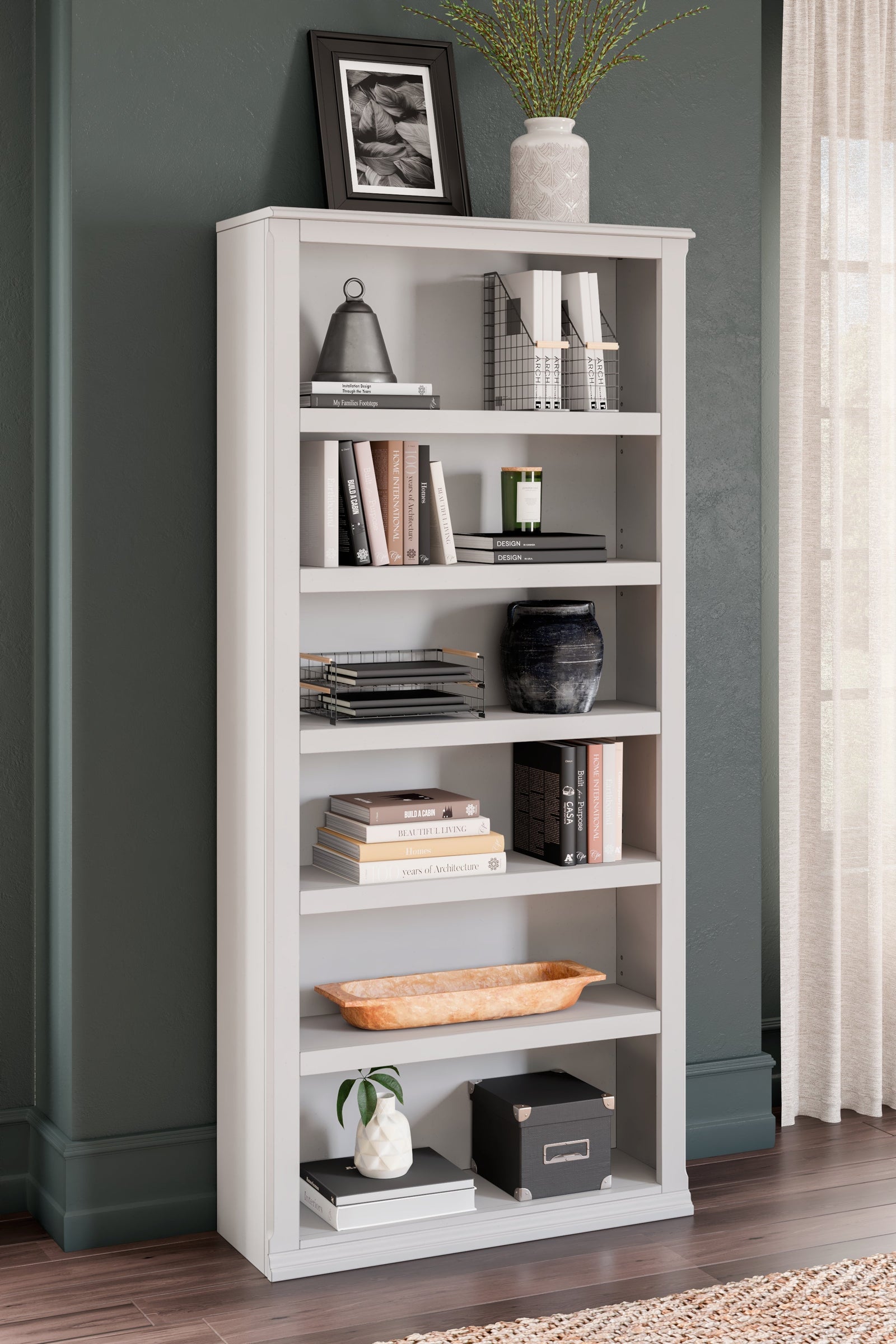 Kanwyn Whitewash Large Bookcase