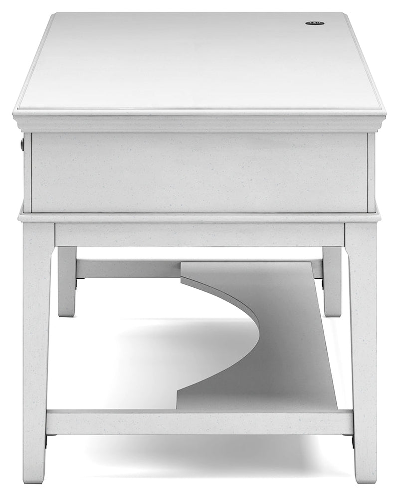 Kanwyn Whitewash Home Office Storage Leg Desk