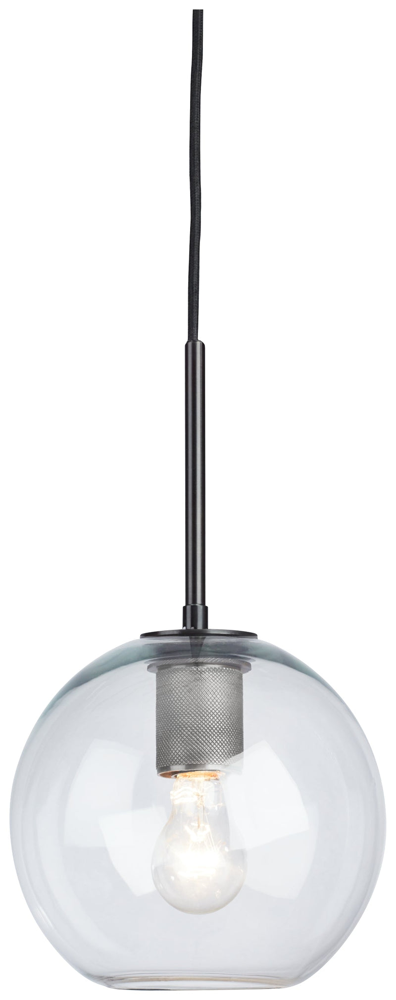 Cordunn Clear Black Finish Pendant Light