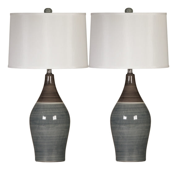 Niobe Multi Gray Table Lamp (Set of 2)