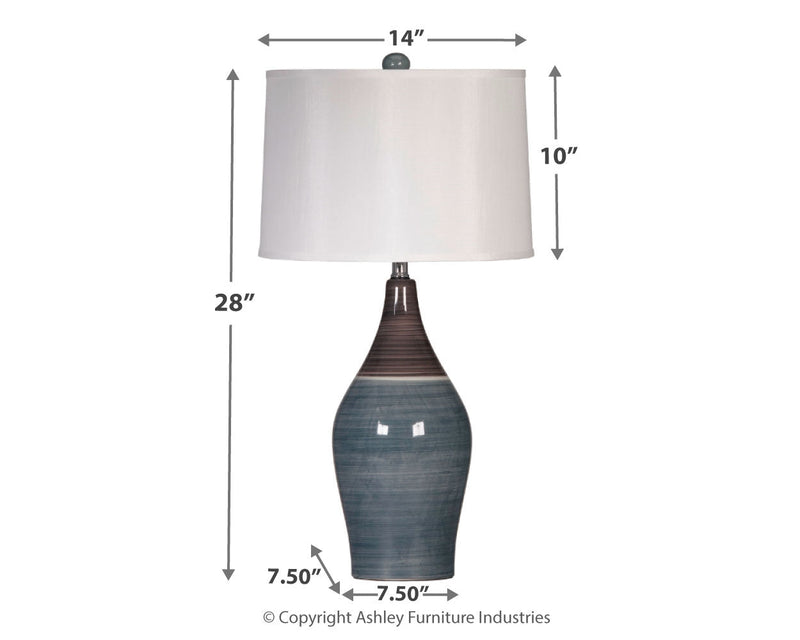 Niobe Multi Gray Table Lamp (Set of 2)