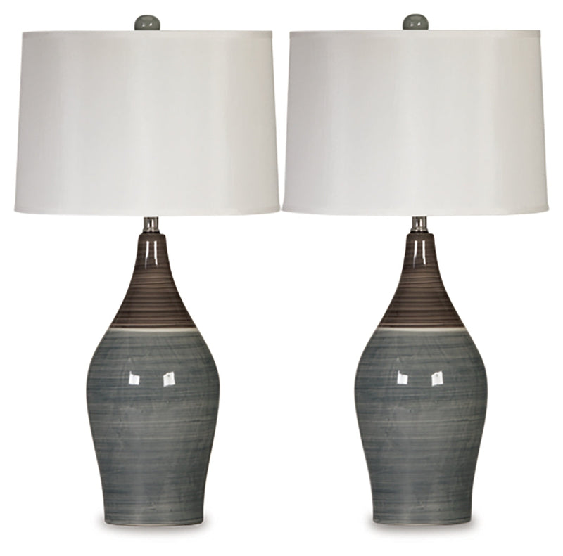 Niobe Multi Gray Table Lamp (Set of 2)