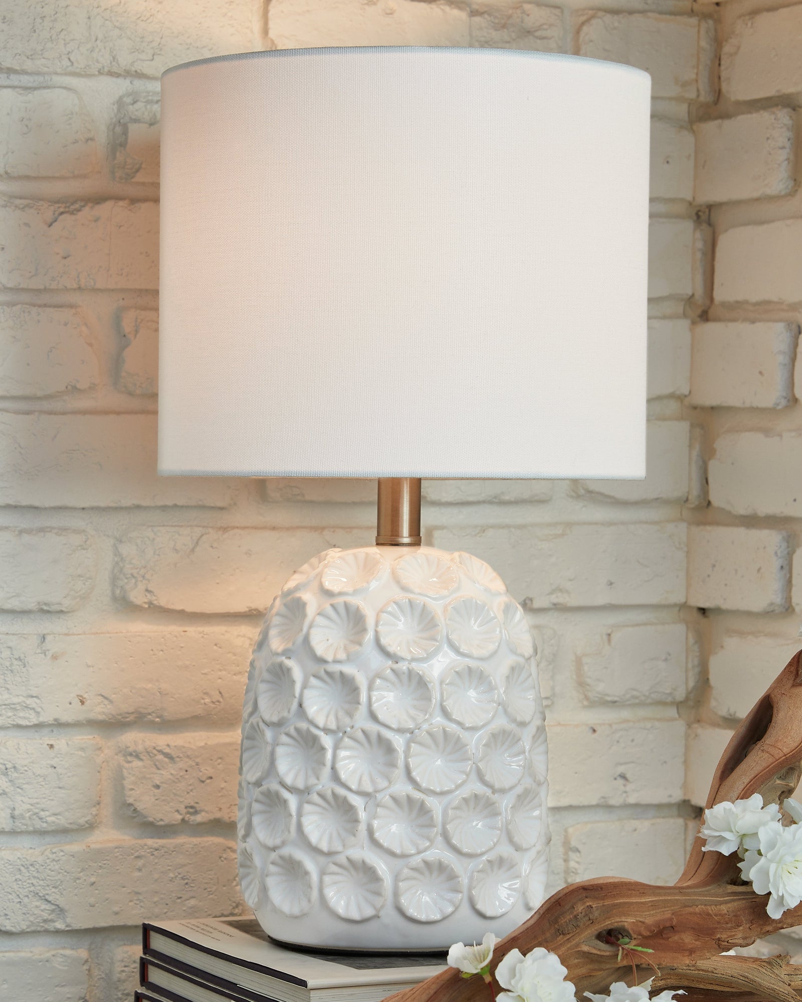 Moorbank White Table Lamp